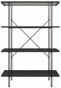Bibliotecă neagră cu aspect de stejar 79x117 cm Wainwright - Queer Eye