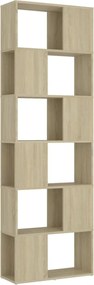 vidaXL Bibliotecă/Separator cameră, stejar sonoma, 60x24x186 cm, PAL
