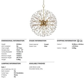 Candelabru LUX design modern DUNKIRK alama antichizata, cu 8 surse de lumina