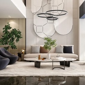 Lustră LED pe cablu GALAXIA LED/85W/230V neagră