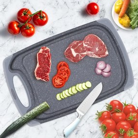 Placa de taiat Voltz V51635BL, Fata-verso, 40x24 cm, Gri grafit