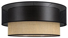 Plafonieră BORHO 1xE27/60W/230V Ø 40 cm negru/jută