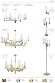 Candelabru modern realizat manual din alama Seti 8L