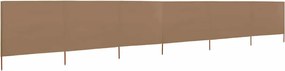 vidaXL Paravan anti-vânt cu 6 panouri, gri taupe, 800x80 cm, textil