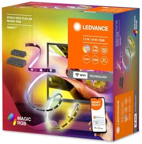 Bandă LED RGB dimabilă pentru televizor SYNCH BOX FLEX 4,5m LED/18W/230V Wi-Fi Ledvance