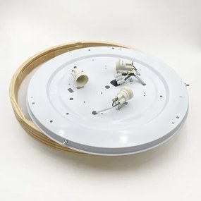 Plafonieră NATURAL MODERN SLIM 3xE27/15W/230V Ø 47,5 cm, finisaj pin
