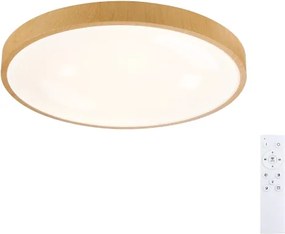 Brilagi-LED Corp de iluminat dimabil GLASS POOL DOUBLE LED/60W/230V 50 cm, decor lemn + telecomandă