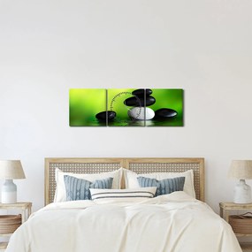 Tablou- Pietre pentru relaxare (cu ceas) (90x30 cm)