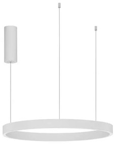 Lustra LED design circular cu iluminat sus si jos ELOWEN alb, diametru 60cm