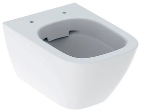 Vas WC suspendat, Geberit, Smyle Square, rimless, compact, alb