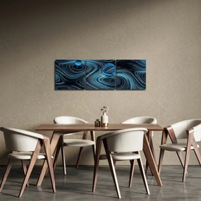 Tablou abstract (cu ceas) (90x30 cm)