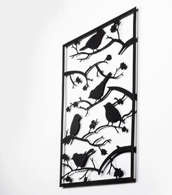 Decorațiune de perete din metal 47x66 cm Branch &amp; Birds – Wallity