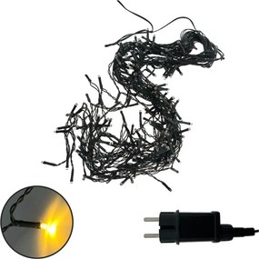 Ghirlandă LED de exterior, 200 LED, 230 V, 7,6 m, IP44, neagră