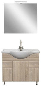 Mobilier complet de baie Bianca Prime 85, culoare stejar sonoma