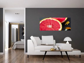 Tablou cu grapefruit tăiat (120x50 cm)