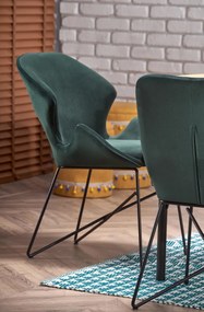 Set masa extensibila Inferno L100-300 cm + 6 scaune K458 velvet verde