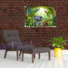 Tablou - Animăluțe vesele (90x60 cm)