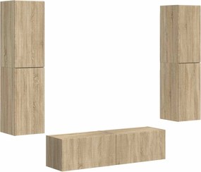 vidaXL Set comodă TV 6 pcs Stejar Sonoma Lemn compozit