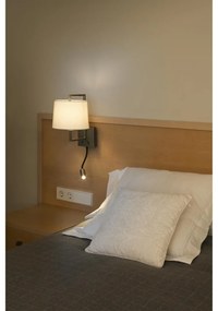 Aplica perete cu reader LED design clasic FRAME auriu antic/alb