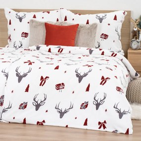 Lenjerie de pat din microflanel 4Home Stag & Bows, 140 x 200 cm, 70 x 90 cm