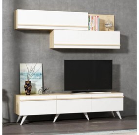 Mobilier living Amstel (Stejar zafir + Alb). 1088822