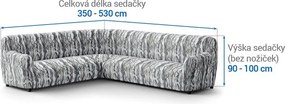 Gaico Huse bielastice OCEANO NOU gri-albăstrui colțar (l. 350 - 530 cm)