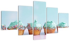 Tablou cu cupcakes (125x70 cm), în 40 de alte dimensiuni noi