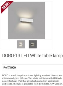 Aplica LED de exterior ambientala design modern IP65 DORO-13 alba
