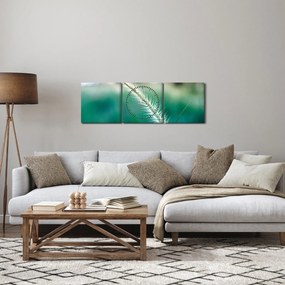Tablou cu fir de iarbă (cu ceas) (90x30 cm)