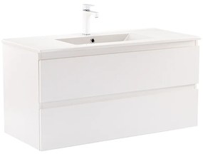 Dulap inferior Vario Forte 100 cu lavoar alb-alb