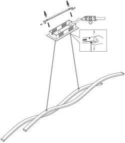 Eglo 96104 - LED Lustra LASANA 2 2xLED/14W/230V