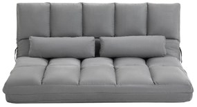 HOMCOM Canapea De Podea Pliabila, 130x73x60 cm Gri | Aosom Romania