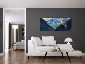 Tablou cu peisaj cu munții (120x50 cm)
