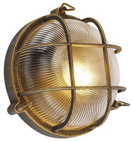 Lampă de perete și plafon auriu/alamă rotundă IP44 - Noutica