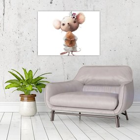 Tablou pe sticlă - Animăluț în acuarelă N⁰2 (70x50 cm)