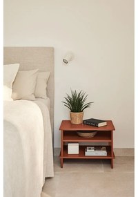 Noptieră cărămizie cu rafturi Inari – Teulat