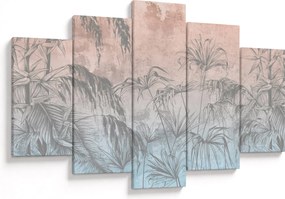 Tablou - Plante tropicale pe perete (150x105 cm)