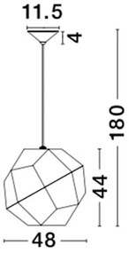 Lustra design modern decorativ Foggia 48cm NVL-82148748