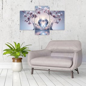 Tablou - Inimă de diamant (90x60 cm)