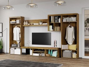 Set Mobila Living Odell Flagstaff Oak/Gri C02