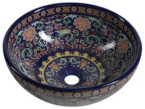 Chiuvetă albastru-închis rotundă din ceramică ø 41 cm Priori – Sapho