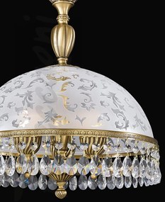 Lustra design clasic realizata manual din alama si Cristal Scholer 6200