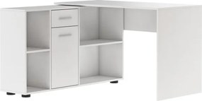 Birou de colț ELISEO – 121.4x120x75.3 cm – Alb
