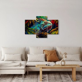 Tablou - Iguana colorată (90x60 cm)