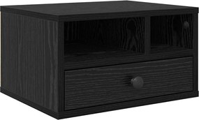 vidaXL Suport pentru imprimantă cu sertar Stejar Negru 40 x 32 x 24 cm