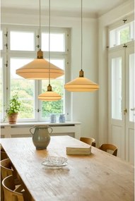 Halo Design 744091 - Lustra cu cablu PARIS, 1xE14/40W/230V, Ø 24 cm, crem./alamă/stejar