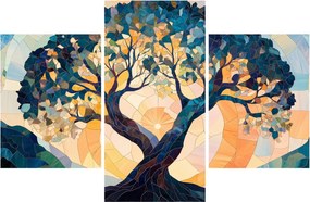 Tablou – Mozaic – soare și arbore II. (90x60 cm)