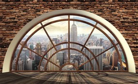 Fototapet - New York - privire din geam (152,5x104 cm)