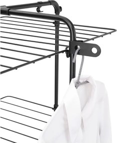 Uscător de rufe negru mat 30 m HangOn Tower – Brabantia