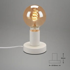 Lampă de masă TEEPU 1xE27/10W/230V alb Briloner 7023-016